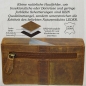 Preview: Wasserbüffel Wild Leder Vintage Hand Made Damen Portemonnaie mit RFID Schutz Hellbraun
